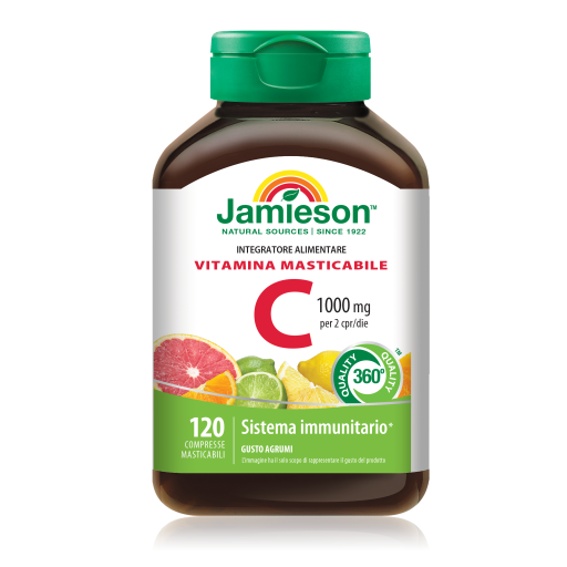 2458-1788245115.webp VITAMINA C 1000 MASTICABILE AGRUMI 120 cpr - immagine 1