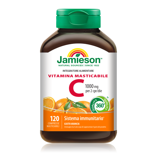 jm31000225-1788245130.webp VITAMINA C 1000 MASTICABILE ARANCIA 120 cpr - immagine 1